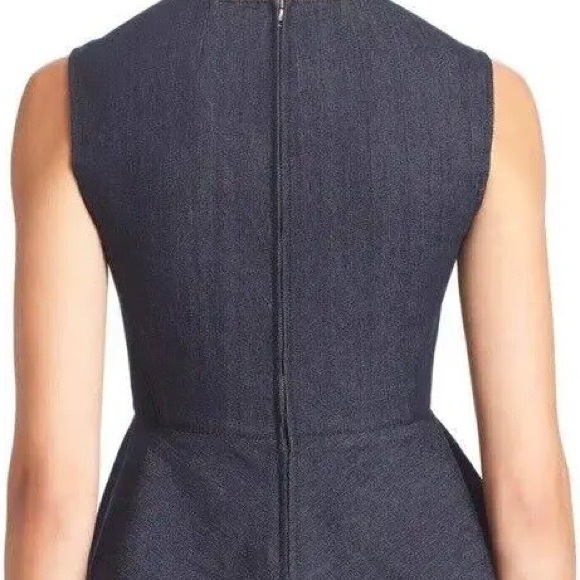 Theory Dark Blue Sleeveless Peplum Top - Picture 7 of 8